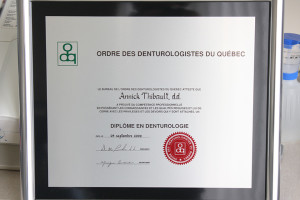 Diplôme Annick Thibault, d.d