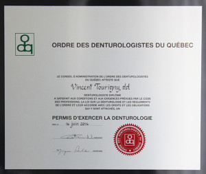 Diplôme Vincent Tourigny, d.d